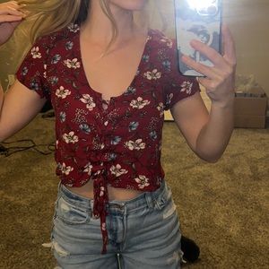 American eagle front tie shirt